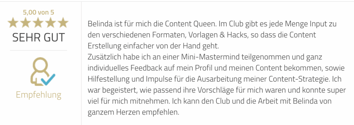 Testimonial Screenshot